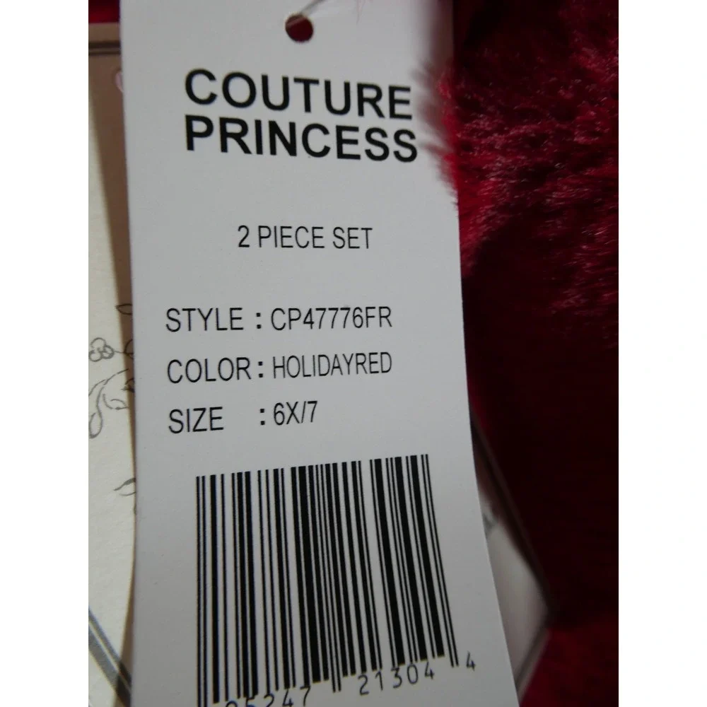 Couture Princess 2 PC Set Girls Size 6X/7 Model CP47776FR –‎ Dress & Overlay